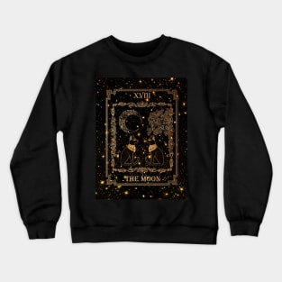 Tarot "The Moon" - gold - cat version Crewneck Sweatshirt